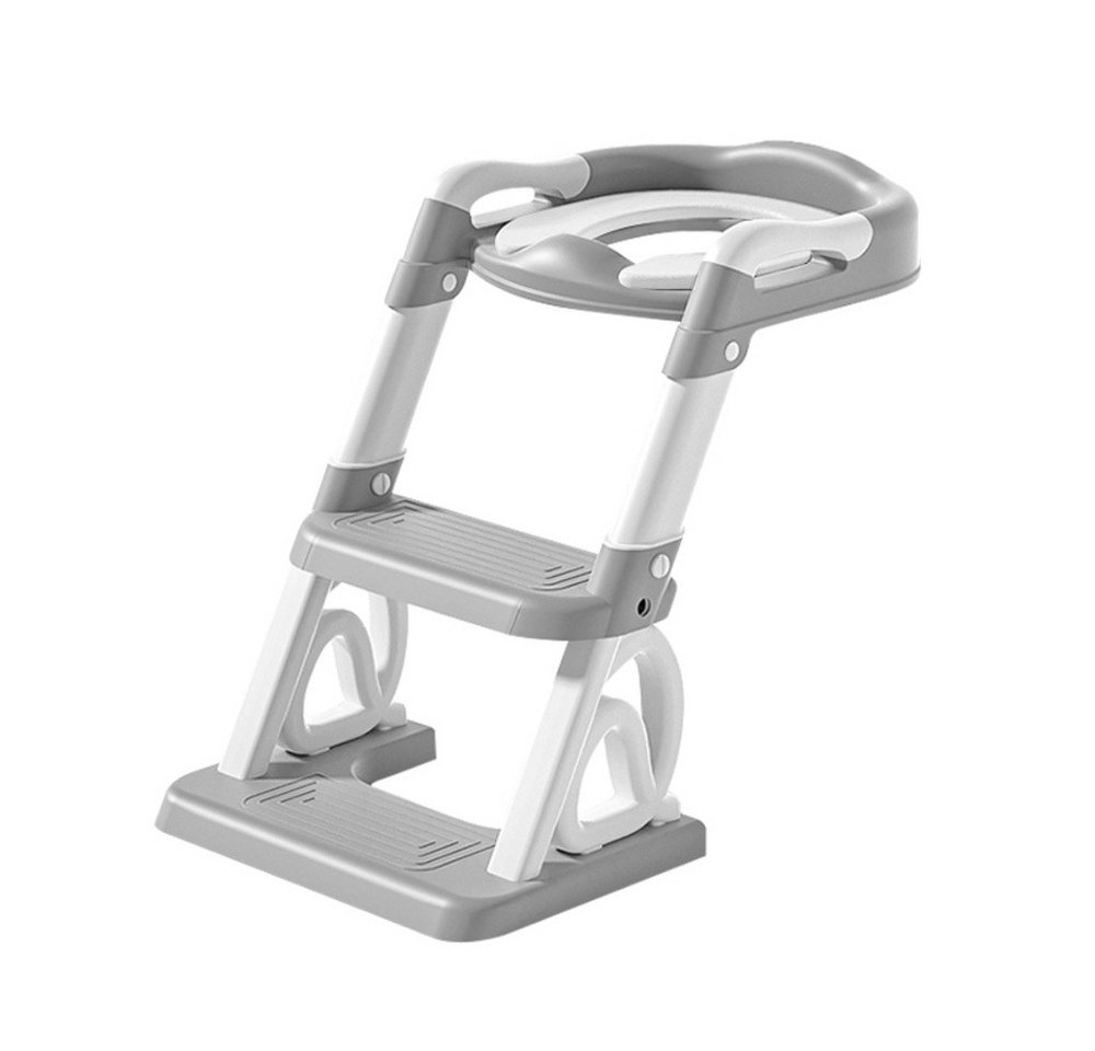 JEOBEST Toilettentrainer Toilettensitz Kinder mit Treppe, Faltbarer Kinder Toiletten Trainer, (Toilettensitz 2 in 1, Tritthocker, Rutschfestes)mit Gepolstertem Sitz von JEOBEST