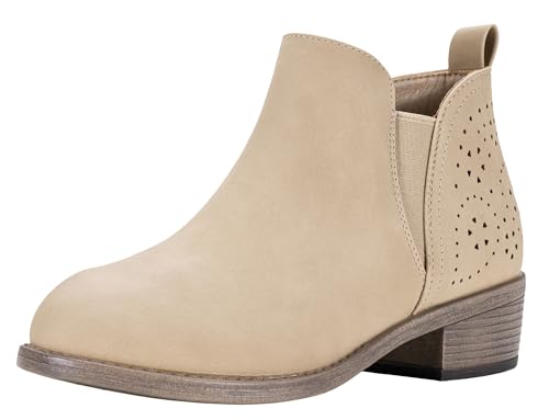 Jeossy Damen 9615 Chelsea Stiefeletten Cutout Perforated Short Booties Slip on, Cutout Chelsea-9615-tan Nubuk, 40.5 EU Jeossy Damen 9615 Chelsea Stiefeletten Cutout Perforated Short Booties Slip on, Cutout Chelsea-9615-tan Nubuk, 40.5 EU von JEOSSY