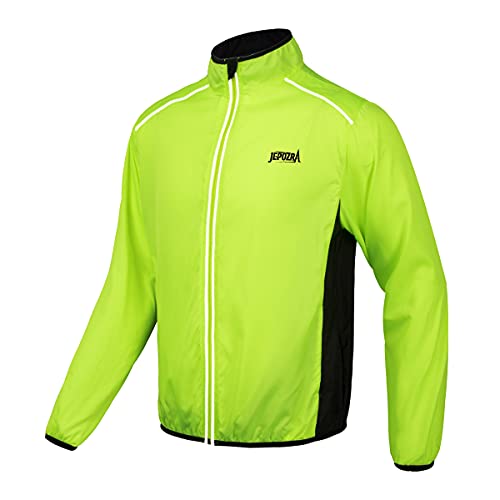 Fahrrad Jacke Herren Atmungsaktiv Ultraleichte Mountainbike Jacket Uv Schutz Sportbekleidung Winddicht Wasserdicht Lange äRmel Mit Reflektierendem Radjacke Laufen Wandern Bergsteigen Radfahren von JEPOZRA