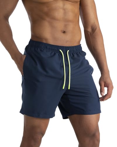 JEPOZRA Badehose für Herren Badeshorts Schnelltrocknend Atmungsaktiv Badeshorts Männer Trainingsshorts Elastisch Verstellbar Mit Tunnelzug Meshfutter von JEPOZRA