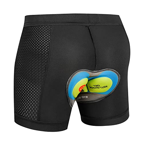 JEPOZRA Radunterhose Herren Gepolstert Fahrradunterhose Radlerunterhose mit Sitzpolster MTB Unterhose Herren Fahrrad Unterwäsche (XL, Grün-pro) von JEPOZRA