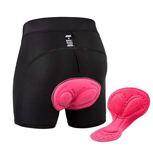 JEPOZRA Sports Damen Fahrrad Unterwäsche Gepolstert Sitzpolster Atmungsaktiv Fahrradunterhose Kurz Radlerhose funktionsunterwäsche (S, Schwarz-Long) von JEPOZRA