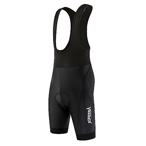 Radfahren Bib Shorts Herren Trägerhose Sommer Radhose Mit Träger Radlerhose Gepolstert Atmungsaktiv MTB Hose Mit Sitzpolster Fahrradhose Kurz Bib Bike Shorts Gel von JEPOZRA