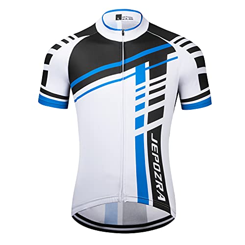 Rennrad Trikot Herren Radtrikot Kurzarm Sommer Fahrrad Shirt Atmungsaktiv von JEPOZRA