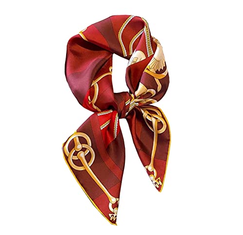 JERLA Damen Jasilk Quadratischer Seidenschal, Köper, Weinrot, 26.7”X26.7” von JERLA