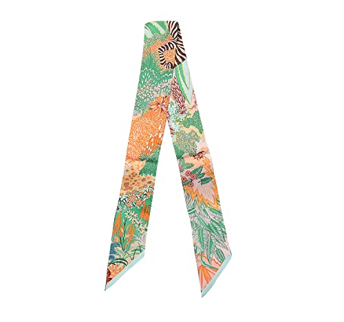JERLA Unisex-Erwachsene Glas Taschenschal Haarband Seidenschal, Grün (Forest Green), 33.5"×1.97" von JERLA