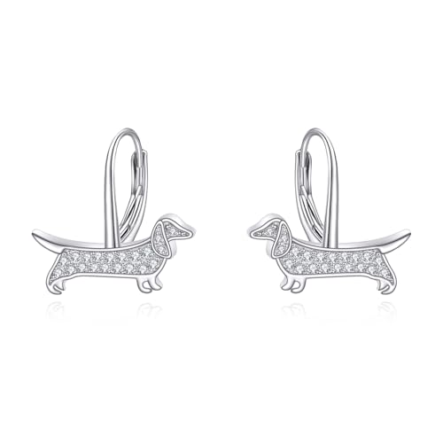 Dackel Ohrringe S925 Sterling Silber Dackel Hund Creolen Ohrringe Wurst Hund Schmuck Geschenke für Damen Frauen Liebhaberinnen Dackel Ohrringe S925 Sterling Silber Dackel Hund Creolen Ohrringe Wurst Hund Schmuck Geschenke für Damen Frauen Liebhaberinnen von JERWLI