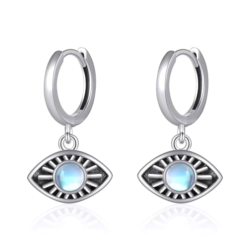 Evil Eye Ohrringe 925 Sterling Silber Teufels Auge Ohrringe Huggie Hoop Ohrringe Schmuck Geschenk Frauen Mädchen Geschenk (Ohrringe mit bösem Blick) von JERWLI