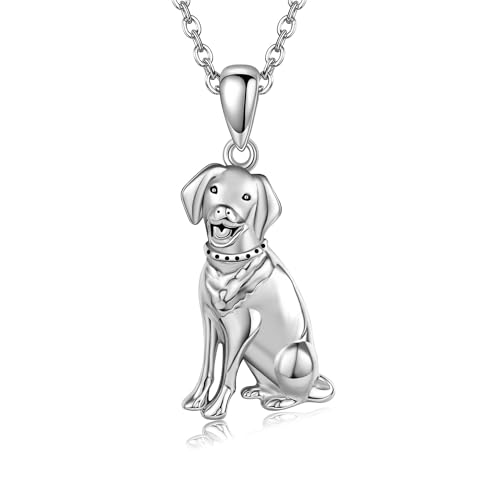 JERWLI Tier Halskette Sterling Silber Esel (Golden Retriever) von JERWLI