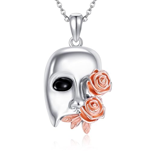 JERWLI Phantom der Oper Halskette, 925 Sterling Silber, Phantom der Oper Geschenkschmuck für Theaterliebhaberinnen von JERWLI