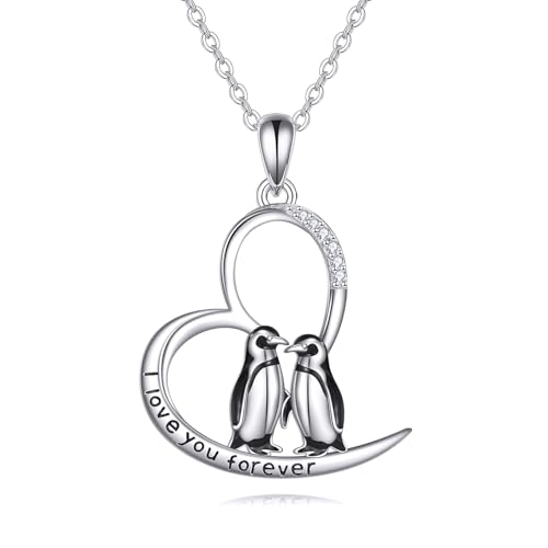 JERWLI Pinguin-Geschenke für Frauen 925er Sterlingsilber Pinguin-Anhänger Schmuck Geschenke für die Geliebte JERWLI Pinguin-Geschenke für Frauen 925er Sterlingsilber Pinguin-Anhänger Schmuck Geschenke für die Geliebte von JERWLI