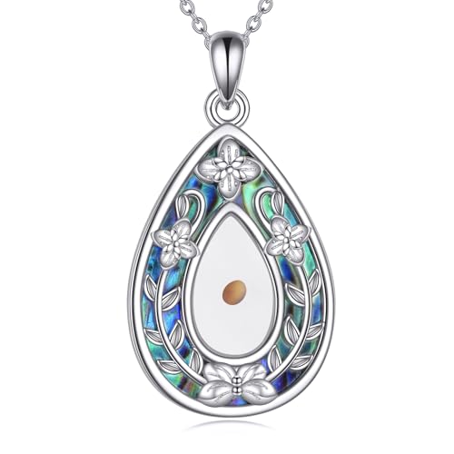 JERWLI Senfsamen-Halskette aus 925 Sterling Silber, Senfsamen-Glaubens-Anhänger für Frauen und Mütter, christliche Schmuckgeschenke. von JERWLI