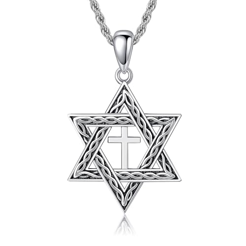 JERWLI Stern von David Halskette 925 Sterling Silber Stern von David Anhänger Schmuck Geschenke für Männer JERWLI Stern von David Halskette 925 Sterling Silber Stern von David Anhänger Schmuck Geschenke für Männer von JERWLI