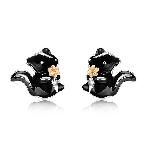 Skunk Ohrringe 925 Sterling Silber Skunk Drop Ohrringe Skunk Schmuck Skunk Geschenke für Mädchen Frauen Tier Ohrringe Tierschmuck (Skunk Ohrringe 2) von JERWLI