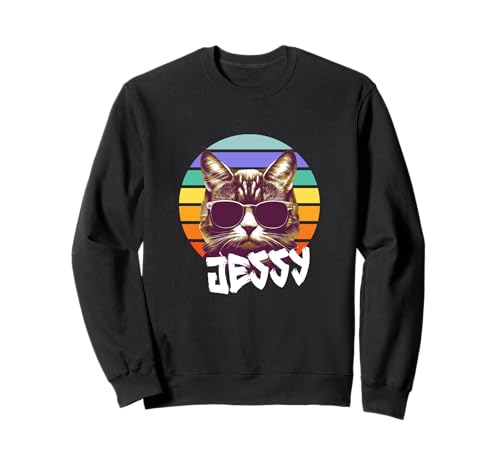 JESSY - Schöner Mädchen Name mit lustiger Katze Sweatshirt JESSY - Schöner Mädchen Name mit lustiger Katze Sweatshirt von JESSY Tochter Enkel Geburtstag Geschenkideen