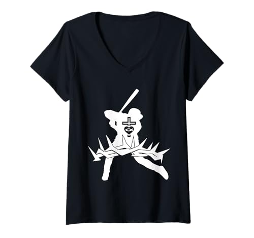 Damen RELIGIÖS Jesus Baseball Christ Gott Baseball T-Shirt mit V-Ausschnitt Damen RELIGIÖS Jesus Baseball Christ Gott Baseball T-Shirt mit V-Ausschnitt von JESUS LOVES BASEBALL DESIGNS & OUTFITS