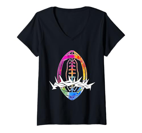 Damen RELIGIÖS Jesus Football CHRISTLICH Gott Football T-Shirt mit V-Ausschnitt Damen RELIGIÖS Jesus Football CHRISTLICH Gott Football T-Shirt mit V-Ausschnitt von JESUS LOVES FOOTBALL DESIGNS & OUTFITS