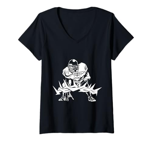 Damen RELIGIÖS Jesus Football Christ Gott Football T-Shirt mit V-Ausschnitt Damen RELIGIÖS Jesus Football Christ Gott Football T-Shirt mit V-Ausschnitt von JESUS LOVES FOOTBALL DESIGNS & OUTFITS