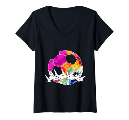 Damen RELIGIÖS Jesus FUßBALL CHRISTLICH Gott FUßBALL T-Shirt mit V-Ausschnitt Damen RELIGIÖS Jesus FUßBALL CHRISTLICH Gott FUßBALL T-Shirt mit V-Ausschnitt von JESUS LOVES SOCCER DESIGNS & OUTFITS