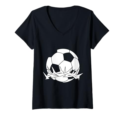 Damen RELIGIÖS Jesus FUßBALL Christ Gott FUßBALL T-Shirt mit V-Ausschnitt Damen RELIGIÖS Jesus FUßBALL Christ Gott FUßBALL T-Shirt mit V-Ausschnitt von JESUS LOVES SOCCER DESIGNS & OUTFITS