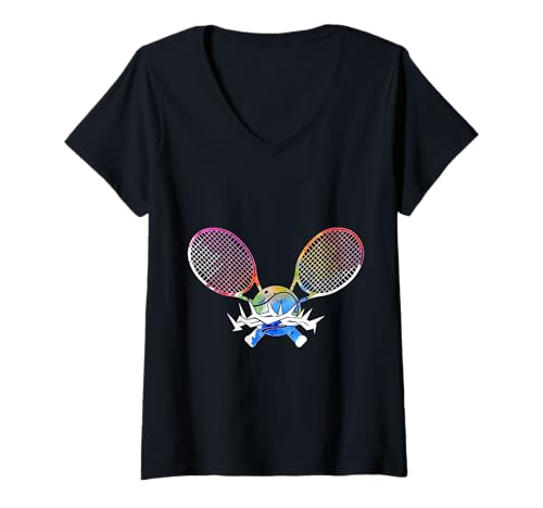 Damen RELIGIÖS Jesus Tennis CHRISTLICH Gott Tennis T-Shirt mit V-Ausschnitt Damen RELIGIÖS Jesus Tennis CHRISTLICH Gott Tennis T-Shirt mit V-Ausschnitt von JESUS LOVES TENNIS DESIGNS & OUTFITS