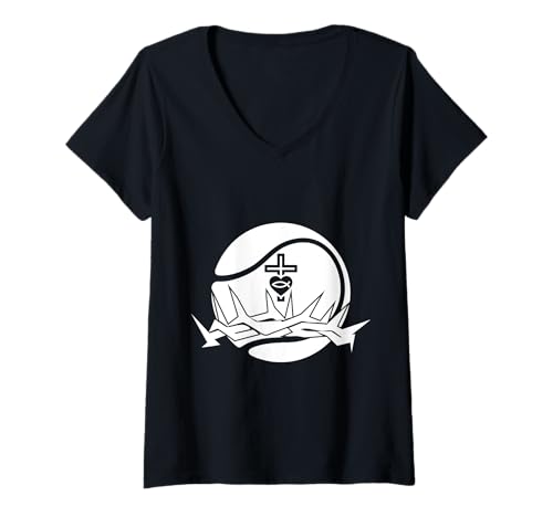 Damen RELIGIÖS Jesus Tennis Christ Gott Tennis T-Shirt mit V-Ausschnitt Damen RELIGIÖS Jesus Tennis Christ Gott Tennis T-Shirt mit V-Ausschnitt von JESUS LOVES TENNIS DESIGNS & OUTFITS