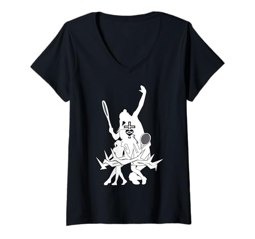 Damen RELIGIÖS Jesus Tennis Christ Gott Tennis T-Shirt mit V-Ausschnitt Damen RELIGIÖS Jesus Tennis Christ Gott Tennis T-Shirt mit V-Ausschnitt von JESUS LOVES TENNIS DESIGNS & OUTFITS