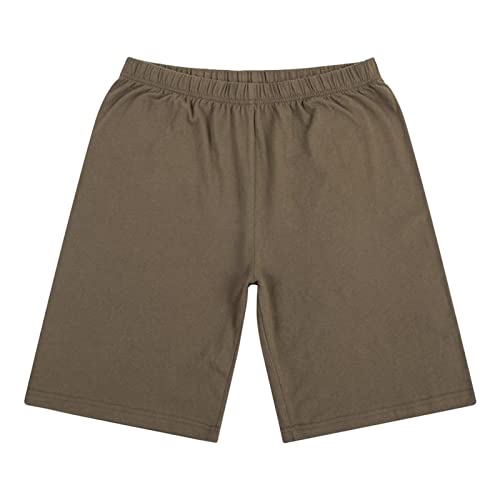 Männer Weiche Lässige Shorts mit Elastischer Taille Klassische Leichte Lounge Pyjama Shorts Loose Fit Athletic Gym Sommer Strandshorts (Braun,4XL) von JEShifangjiusu