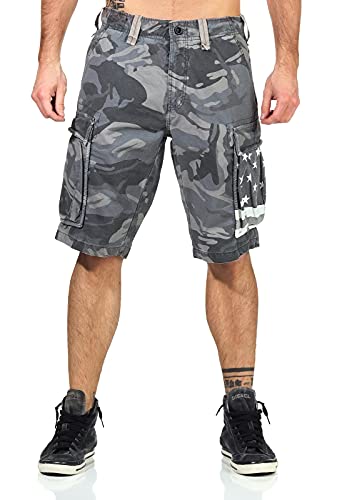 JET LAG Herren Cargo Shorts SO16-22 USA Black camo, Größe:W33 von JET LAG