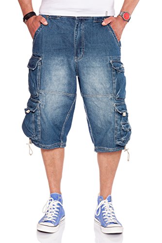 JET LAG Herren Denim Cargo Shorts Modell 007 in Light Navy oder Denim Bleached, Größe:XXL, Farbe:Light Navy JET LAG Herren Denim Cargo Shorts Modell 007 in Light Navy oder Denim Bleached, Größe:XXL, Farbe:Light Navy von JET LAG