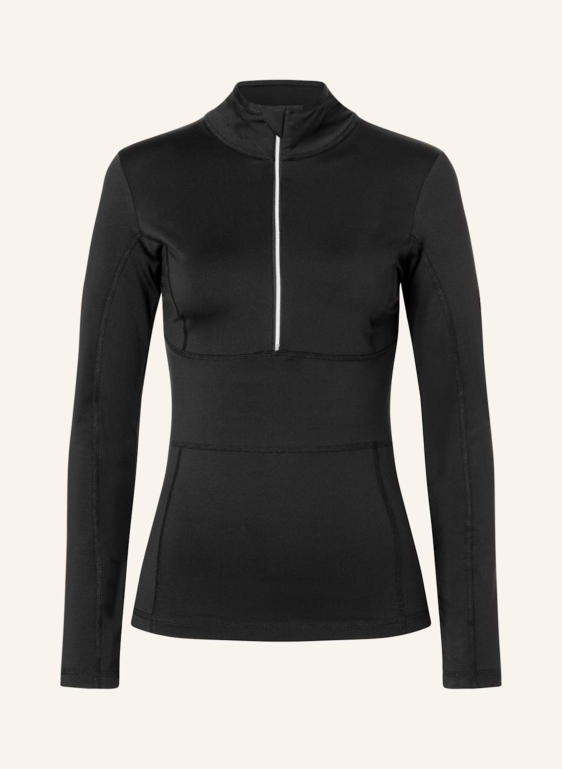 Jet Set Langarm Zip Hemd Ginger schwarz von JET SET