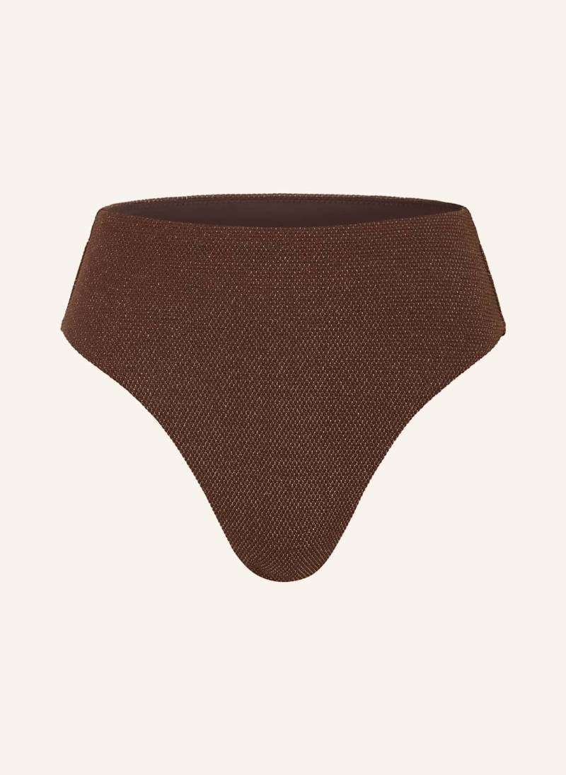 Jets Australia High-Waist-Bikini-Hose Tirari Mit Glitzergarn braun von JETS Australia