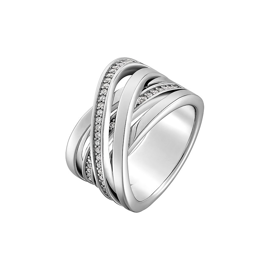 JETTE Damenring WRAPPED 87356299 925er Silber rhodiniert von JETTE