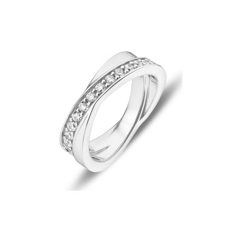 JETTE Damenring WRAPPED 86952408 925er Silber rhodiniert von JETTE