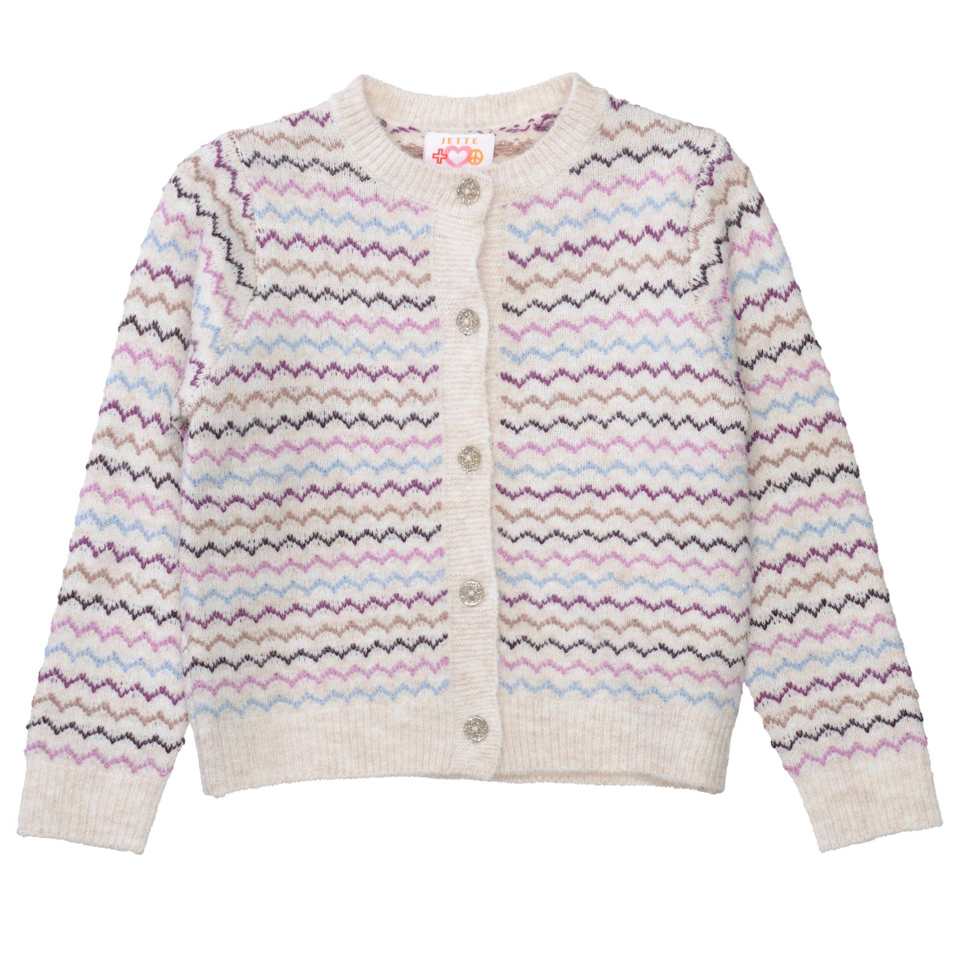 JETTE by STACCATO - Strickjacke birch melange stripe von JETTE by STACCATO