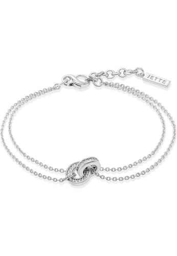 JETTE Damen-Armband 925er Silber 27 Zirkonia One Size, Silber 32025941 von JETTE