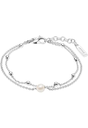 JETTE Damen-Armband 925er Silber Süßwasserperle One Size, Silber 32021990 von JETTE