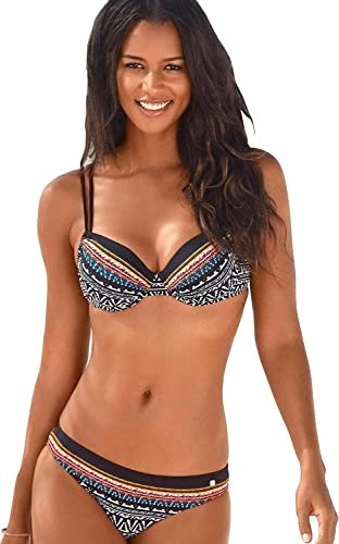 JETTE Damen Bügel Bikini (38 / D, Black Print) von JETTE