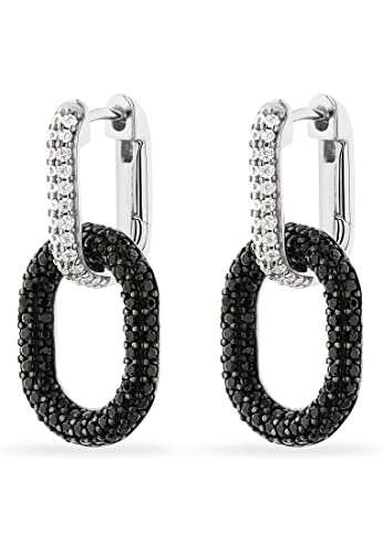 JETTE Damen-Creolen 925er Silber 48 Zirkonia One Size 88595327 von JETTE