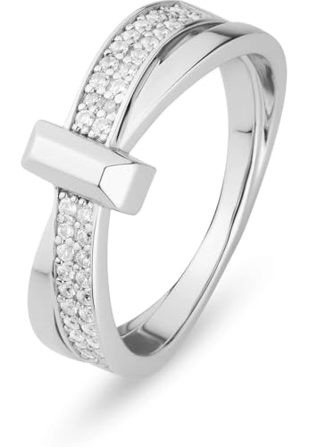 JETTE Damen-Damenring 925er Silber, recycelt Zirkonia 61 Silber 32028447 von JETTE