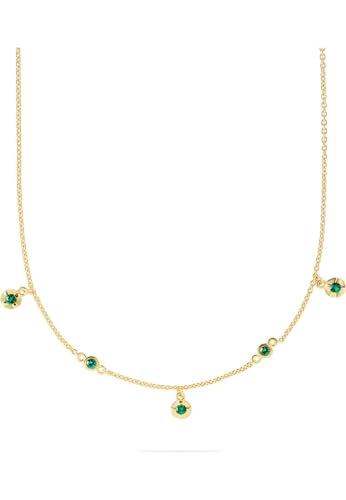 JETTE Damen-Kette 925er Silber, recycelt 5 Farbstein One Size, Gelbgold 32027821 von JETTE