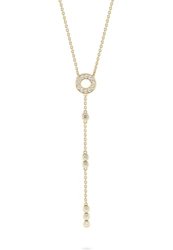 JETTE Damen-Kette 925er Silber, recycelt Zirkonia One Size, Gelbgold 32029968 von JETTE