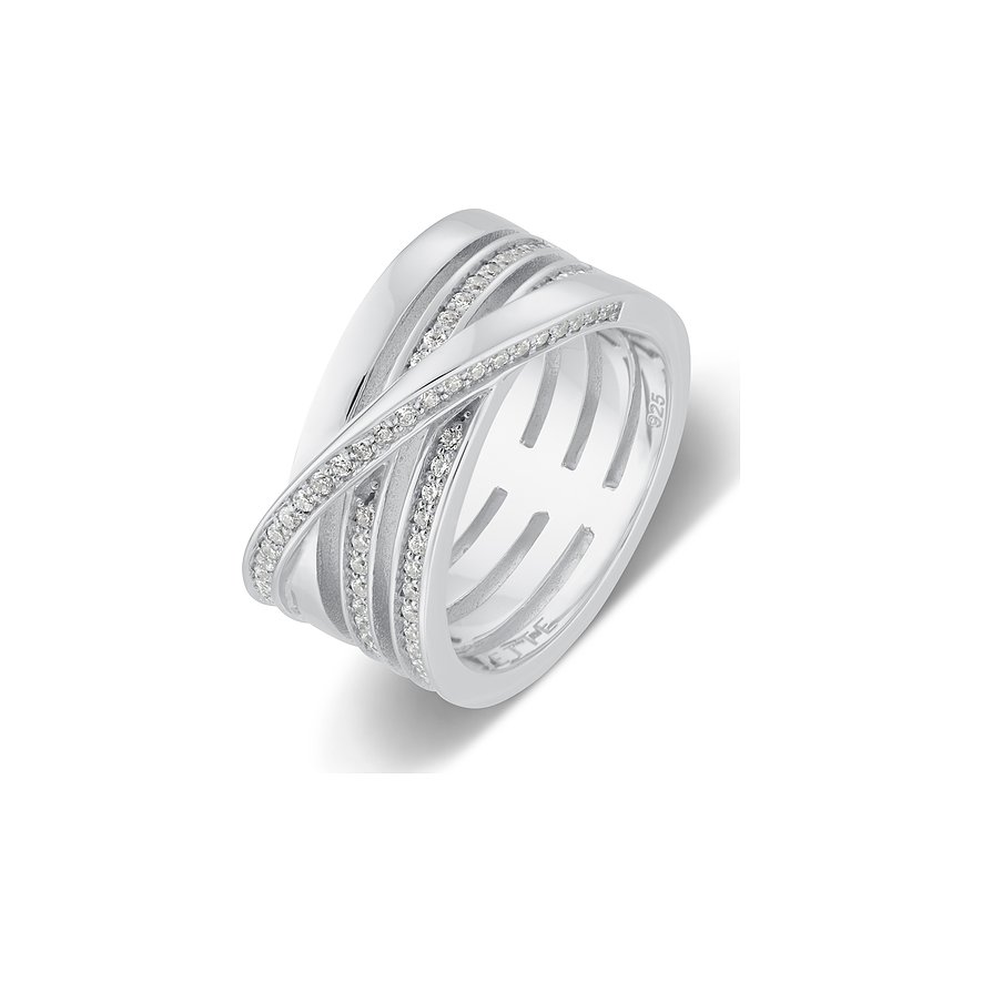 JETTE Damenring WRAPPED 86990709 925er Silber rhodiniert von JETTE