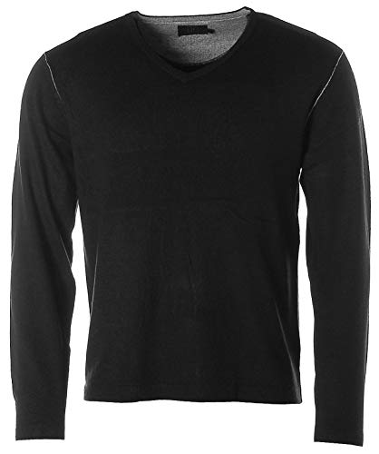 JETTE J.J. Men Herren Feinstrick V-Pullover Merrinowolle Kaschmir Schwarz M von JETTE