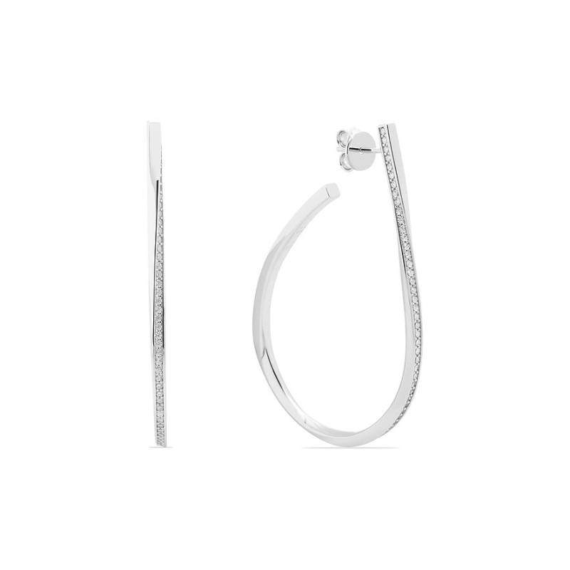 JETTE Ohrhänger TWISTED 89207967 925er Silber, recycelt von JETTE