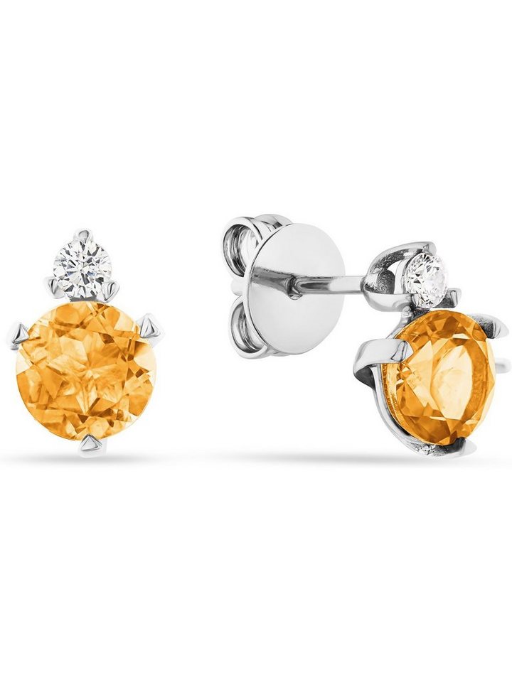 JETTE Paar Ohrstecker JETTE Damen-Ohrstecker 925er Silber 1 Zirkonia von JETTE