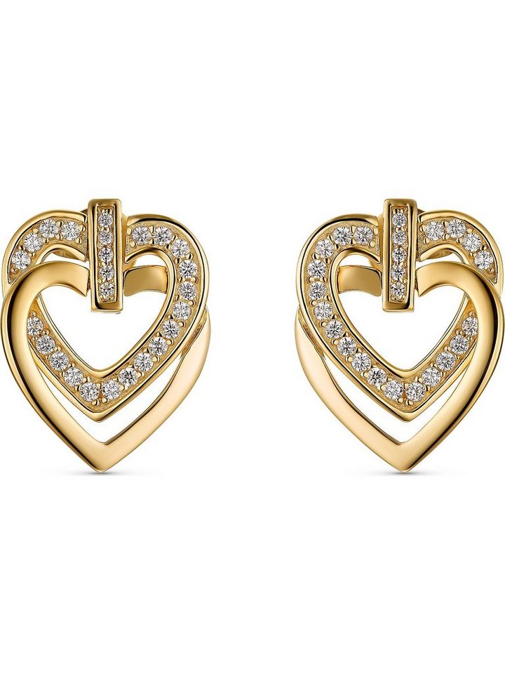 JETTE Paar Ohrstecker JETTE Damen-Ohrstecker 925er Silber 50 Zirkonia von JETTE