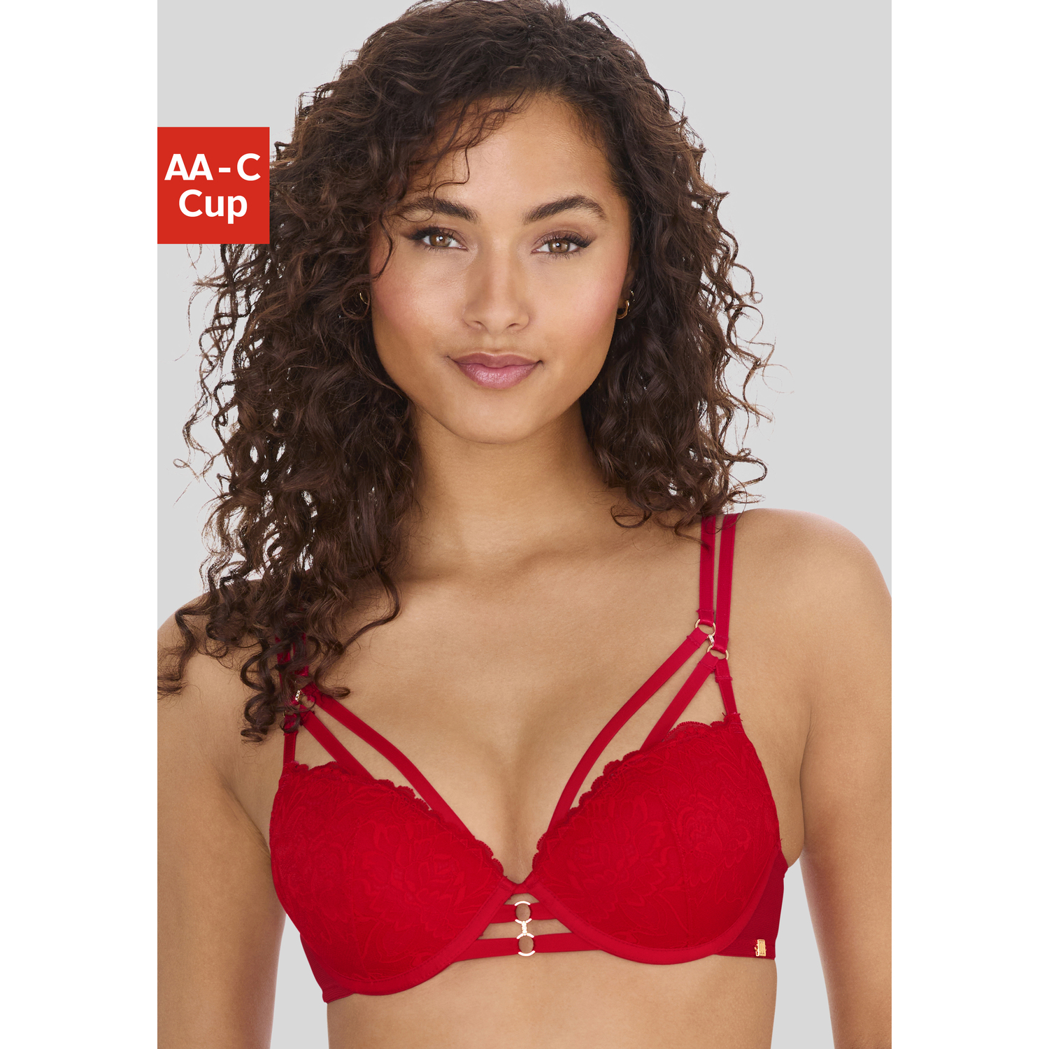 JETTE Push-up-BH Damen rot Gr.90B von JETTE