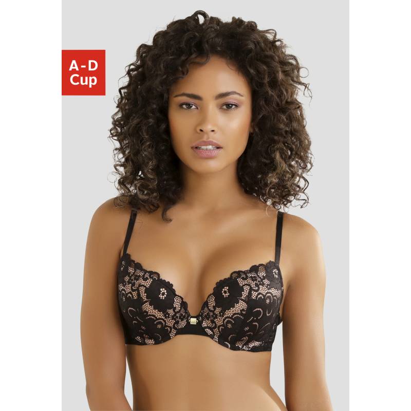 JETTE Push-up-BH Damen schwarz-caramel Gr.80A von JETTE