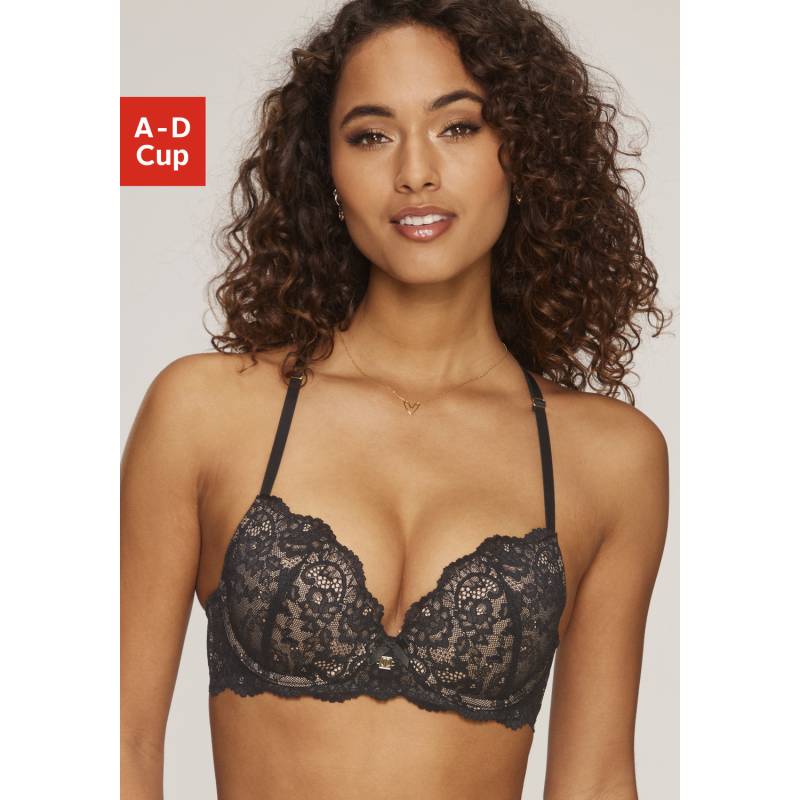 JETTE Push-up-BH Damen schwarz-toffee Gr.70C von JETTE
